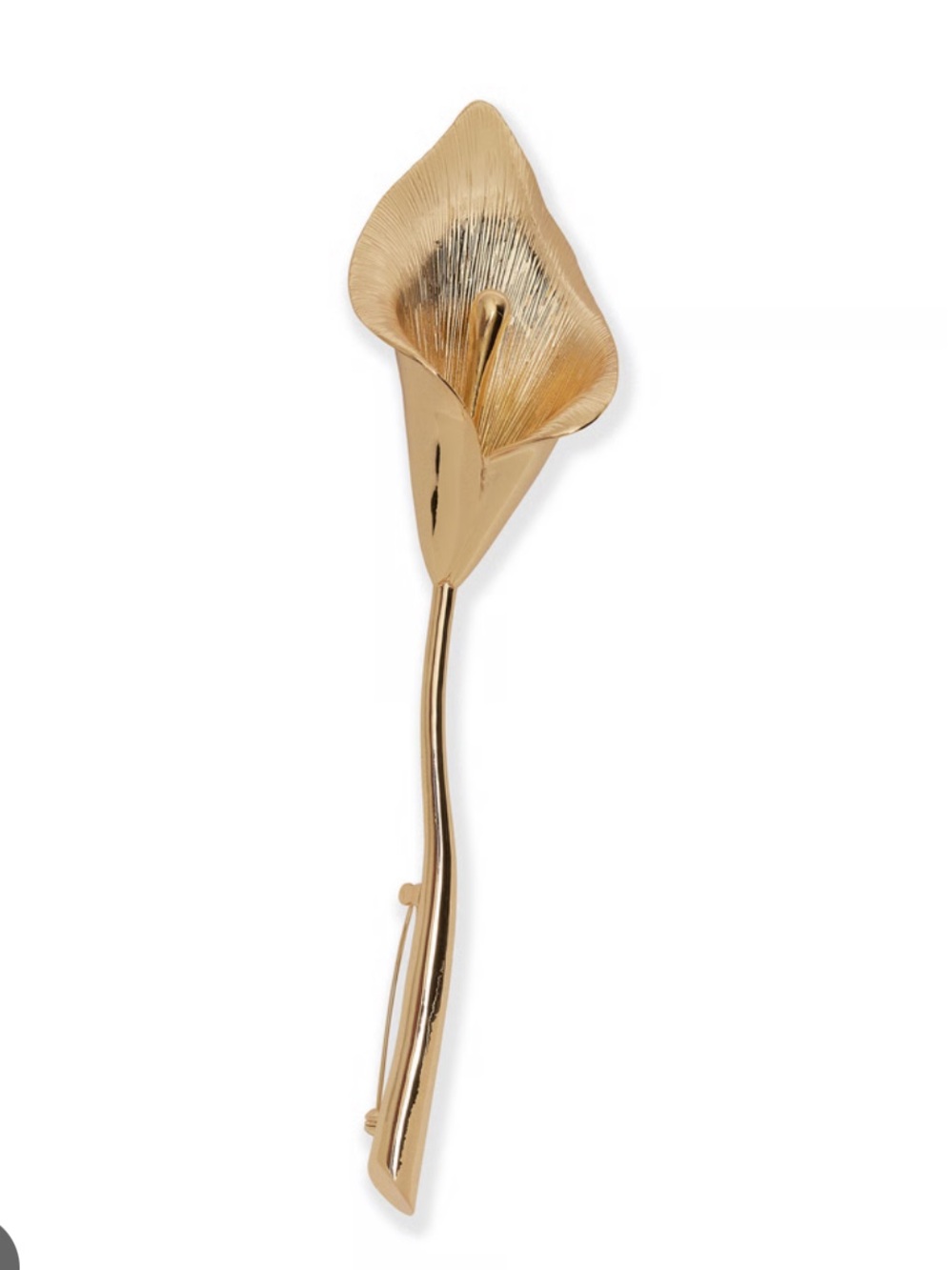 Carolina Herrera Gold Calla Lily Brooch